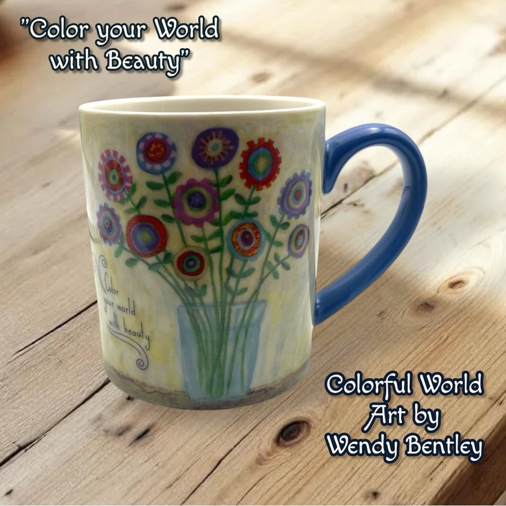 Colorful World Mug Artwork by Wendy Bentley- Color your World - Lang
